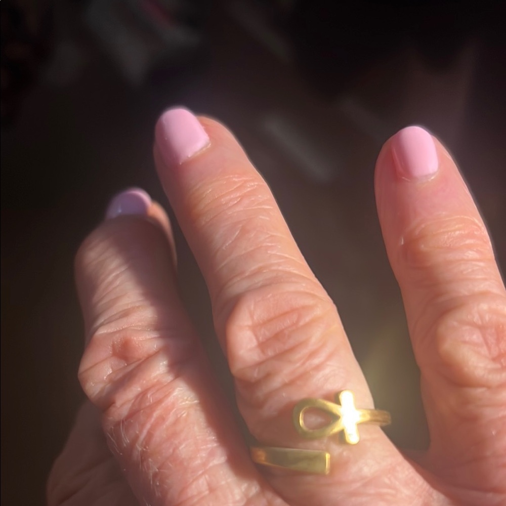 Gold Ankh Ring